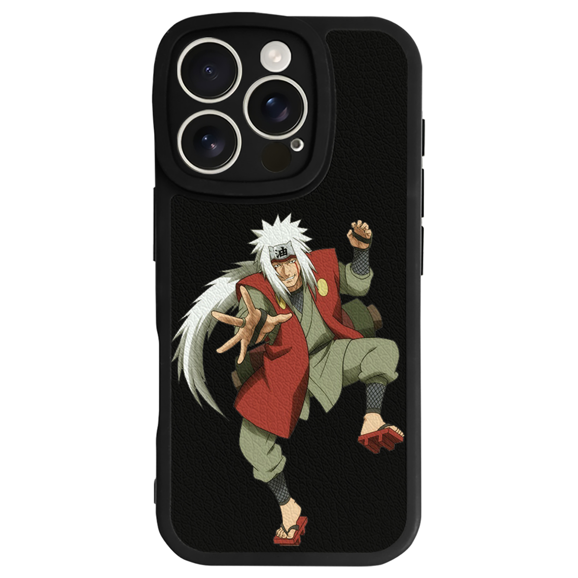 （画像用） NARUTO -ナルト- 自来也（じらいや） Jiraiya 【iPhone 16シリーズ対応】シリコンスマホケース（レザー調） 材質：シリコン